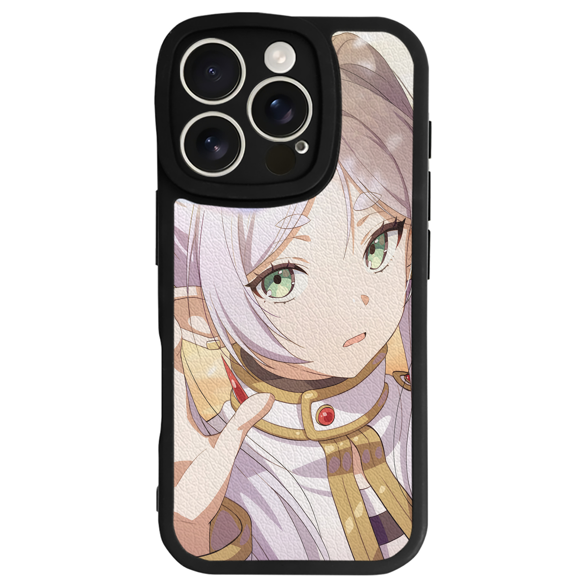 （画像用） 葬送のフリーレン Frieren 【iPhone 16シリーズ対応】シリコンスマホケース（レザー調） 材質：シリコン